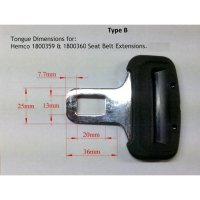 Hemco tongue Seat belt extension 25mm